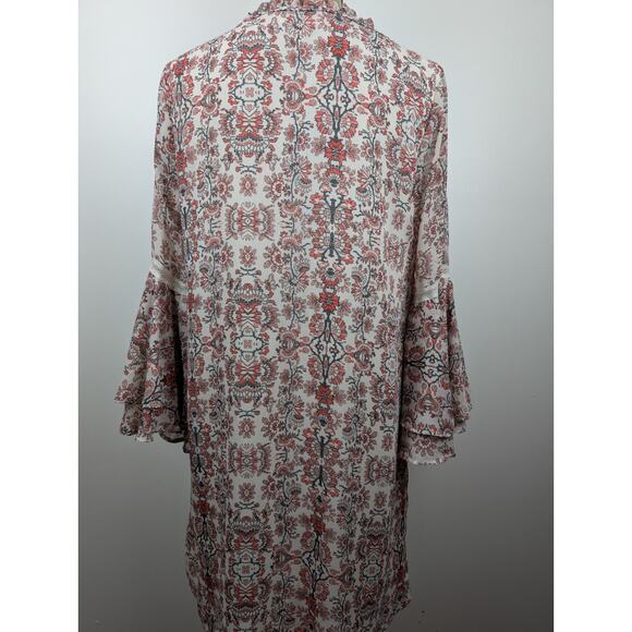 Gibson Latimer Women's Floral Cottage Midi Bell Sleeve Dress Size‎ Small Boho - Picture 4 of 9
